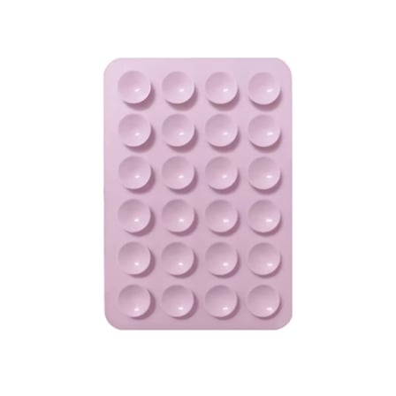 Lexroo Öpücüklü Çift Taraflı Silikon Telefon Tutucu 6,50cm x 10cm - Açık Pembe