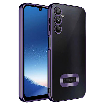 Galaxy A26 Kılıf Kamera Korumalı Logo Gösteren UCY Omega Kapak - Derin Mor