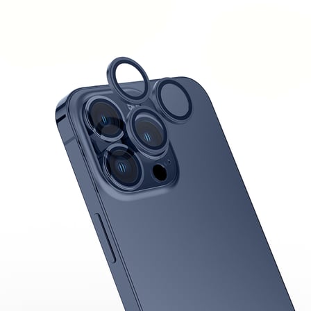 iPhone 15 Pro MKST Mikro Kamera Lens Koruyucu - Koyu Gri