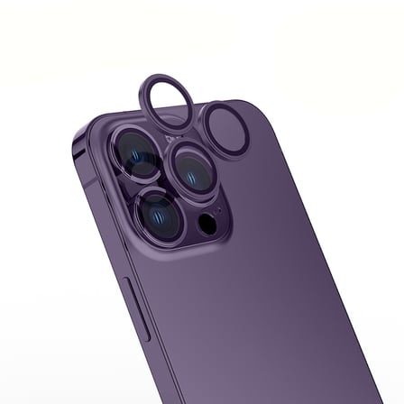 iPhone 14 Pro Max MKST Mikro Kamera Lens Koruyucu - Gümüş