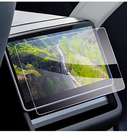 Tesla Model Y 15.6" Multimedya Ekran Koruyucu – 2in1 Tmperli Cam Çizilmez Koruma