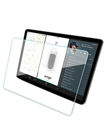 Tesla Model Y 15.6" Multimedya Ekran Koruyucu – 2in1 Tmperli Cam Çizilmez Koruma