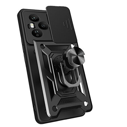 Honor 400 Pro Kılıf Magnetik Standlı Kamera Korumalı Sürgülü Vega Kapak