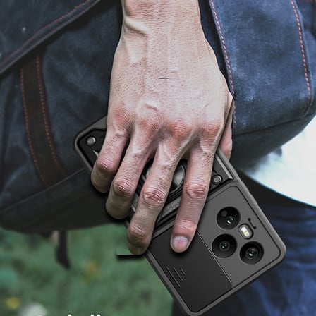 Honor 400 Pro Kılıf Sürgülü Kamera Koruyucu Manyetik Standlı Tank Koruma Novatech