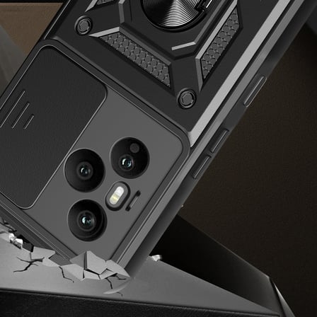 Honor 400 Pro Kılıf Sürgülü Kamera Koruyucu Manyetik Standlı Tank Koruma Novatech