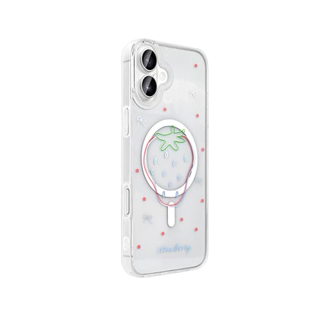 iPhone 16 Kılıf M-Safe Şarj Özellikli Şeffaf NRTK Folk Sert Kapak - Fiyonk