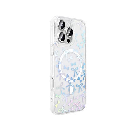 iPhone 16 Pro Max Kılıf M-Safe Şarj Özellikli Şeffaf NRTK Folk Sert Kapak - Fiyonk