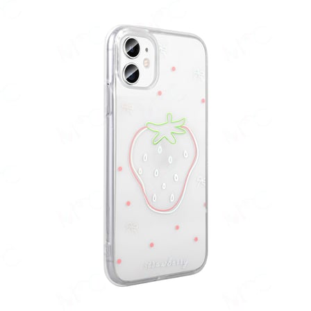 iPhone 11 Kılıf Şeffaf Figürlü NRTK Folk Sert Kapak - Papatya
