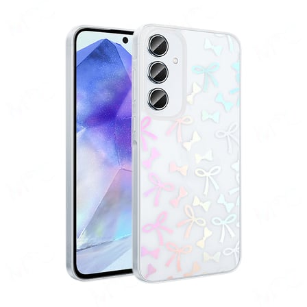 Galaxy A16 Kılıf Şeffaf Figürlü NRTK Folk Sert Kapak - Çilek