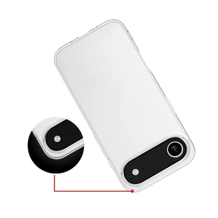 iPhone 17 Air Kılıf Kamera Korumalı Şeffaf Kalın Üstün Koruma Yumuşak Silikon MNC