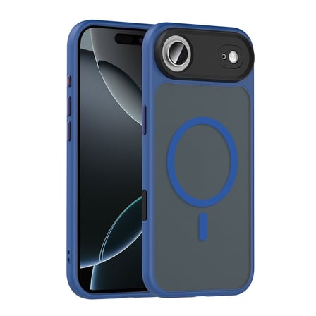 iPhone 17 Air Kılıf Mat Arka Yüzey Wireless Şarj Özellikli MKST Flet M-safe Kapak - Gri