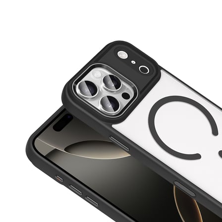 İphone 17 Pro Kılıf Magsafe Şeffaf Arka Yüz Kamera Yükseltili Silikon Alan Tech