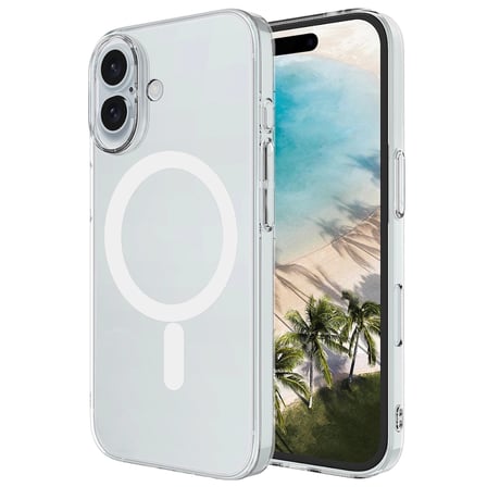 Apple iPhone 17 Kılıf Zore M-safe Şarj Özellikli Şeffaf Kamera Çerçeveli Porto Kapak
