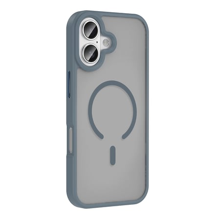 iPhone 17 Kılıf M-safe Şarj Özellikli Mat Arka Yüzey NRTK Sio Kapak - Lacivert