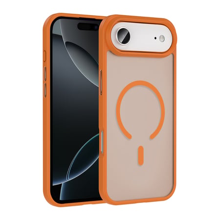 iPhone 17 Air Kılıf M-safe Şarj Özellikli Mat Arka Yüzey NRTK Sio Kapak - Turuncu