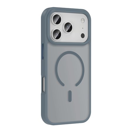 iPhone 17 Pro Max Kılıf M-safe Şarj Özellikli Mat Arka Yüzey NRTK Sio Kapak - Lacivert
