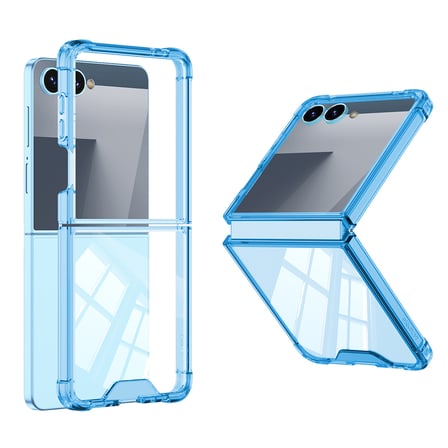 Galaxy Z Flip 7 Kılıf NRTK Full Camlı Kıpta Kapak - Siyah