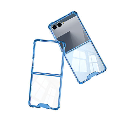 Galaxy Z Flip 7 Kılıf Full Camlı Kıpta Kapak