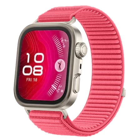 Lexroo Huawei Watch Fit 4 Hasır Kordon - Kırmızı