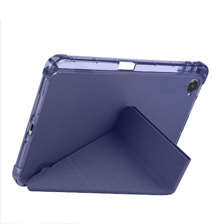 Fuchsia Xiaomi Pad Mini 8.8 inç ile Uyumlu Kalem Bölmeli Uyku Modlu Katlanabilir Trifolding Tablet Kılıfı