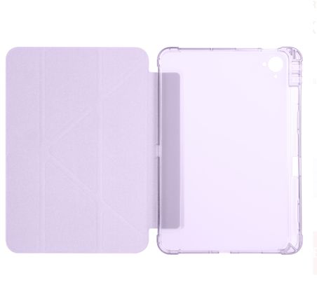 Fuchsia Xiaomi Pad Mini 8.8 inç ile Uyumlu Kalem Bölmeli Uyku Modlu Katlanabilir Trifolding Tablet Kılıfı