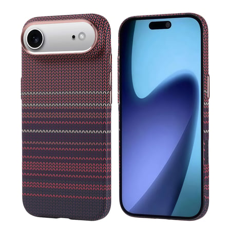 iPhone 17 Air Kılıf M-safe Şarj Özellikli Karbon Fiber Görünümlü NRTK Nekst Kapak - Kırmızı