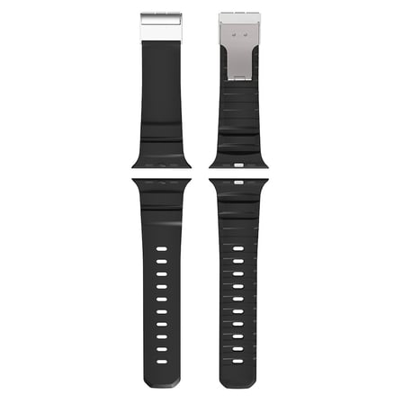 Watch 10 46mm MKST KRD-145 Premium Metal Tokalı Silikon Kordon - Siyah