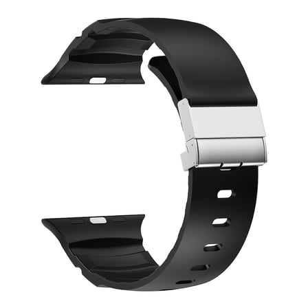 Watch 7 45mm MKST KRD-145 Premium Metal Tokalı Silikon Kordon - Siyah