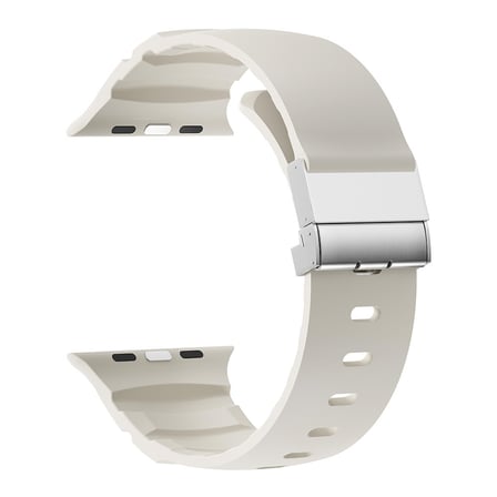Watch Ultra 49mm MKST KRD-145 Premium Metal Tokalı Silikon Kordon - Starlight