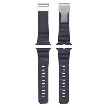 Watch Ultra 49mm MKST KRD-145 Premium Metal Tokalı Silikon Kordon - Midnight Blue
