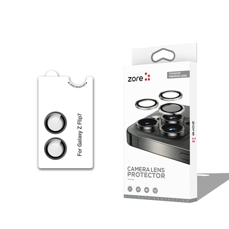 Galaxy Z Flip 7 Zore CL-12 Premium Safir Parmak İzi Bırakmayan Anti-Reflective Kamera Lens Koruyucu