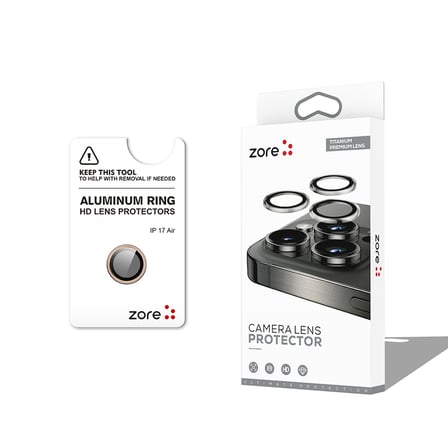iPhone 17 Air MKST CL-12 Premium Safir Parmak İzi Bırakmayan Anti-Reflective Kamera Lens Koruyucu - Gümüş