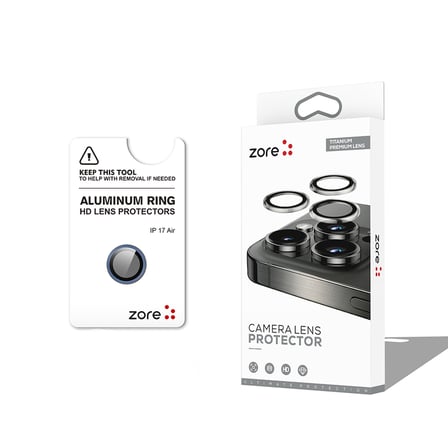 iPhone 17 Air MKST CL-12 Premium Safir Parmak İzi Bırakmayan Anti-Reflective Kamera Lens Koruyucu - Gümüş