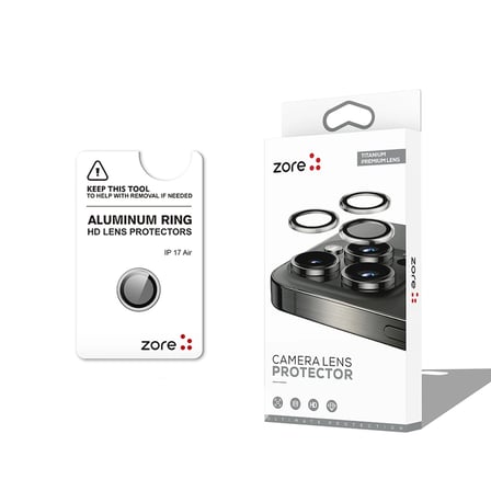 Apple iPhone 17 Air Zore CL-12 Premium Safir Parmak İzi Bırakmayan Anti-Reflective Kamera Lens Koruyucu