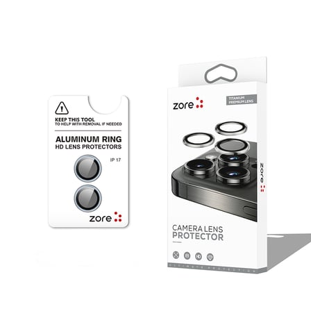 iPhone 17 MKST CL-12 Premium Safir Parmak İzi Bırakmayan Anti-Reflective Kamera Lens Koruyucu - Gümüş