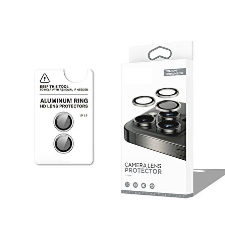 iPhone 17 CL-12 Premium Safir Parmak İzi Bırakmayan Anti-Reflective Kamera Lens Koruyucu