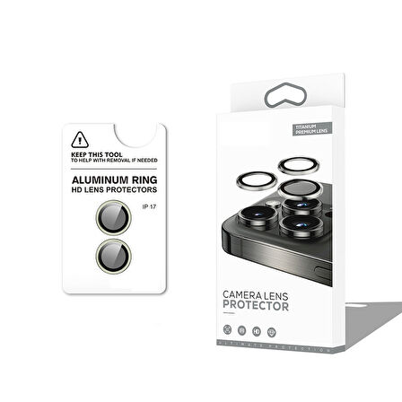 iPhone 17 CL-12 Premium Safir Parmak İzi Bırakmayan Anti-Reflective Kamera Lens Koruyucu