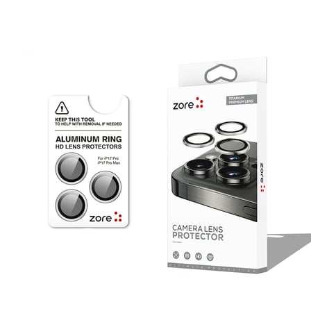 iPhone 17 Pro Max MKST CL-12 Premium Safir Parmak İzi Bırakmayan Anti-Reflective Kamera Lens Koruyucu - Gri