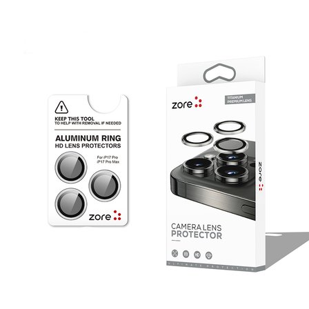 iPhone 17 Pro Max MKST CL-12 Premium Safir Parmak İzi Bırakmayan Anti-Reflective Kamera Lens Koruyucu - Lacivert