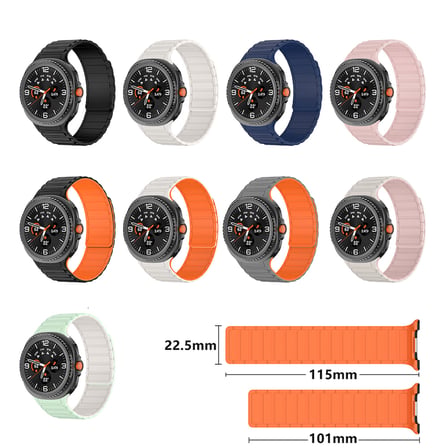 Galaxy Watch 8 MKST KRD-146 Hafif ve Esnek Premium Silikon Kordon Strap Kayış - Yeşil-Starlight