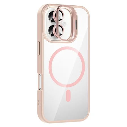iPhone 17 Kılıf Standlı ve Kamera Lens Hediyeli Kablosuz Şarj Özellikli Etro Kapak