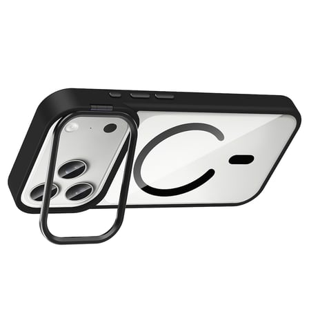 iPhone 17 Pro Kılıf Kamera Standlı MagSafe Destekli Şeffaf Arka Yüz Silikon Novatech