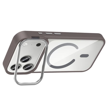 iPhone 17 Pro Kılıf Kamera Standlı MagSafe Destekli Şeffaf Arka Yüz Silikon Novatech