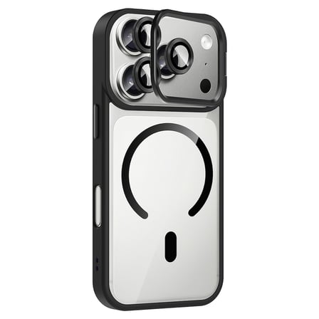 iPhone 17 Pro Kılıf Kamera Standlı MagSafe Destekli Şeffaf Arka Yüz Silikon Alan Tech
