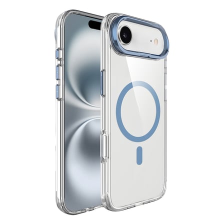 iPhone 17 Air Kılıf M-safe Şarj Özellikli Airbagli Kamera Standlı NRTK Azor Kapak - Lacivert