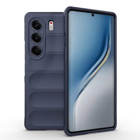 Tecno Camon 40 Pro Kılıf Esnek TPU Oyuklu Arka Yüzey Tasarımlı MKST Etnik Silikon Kapak - Siyah