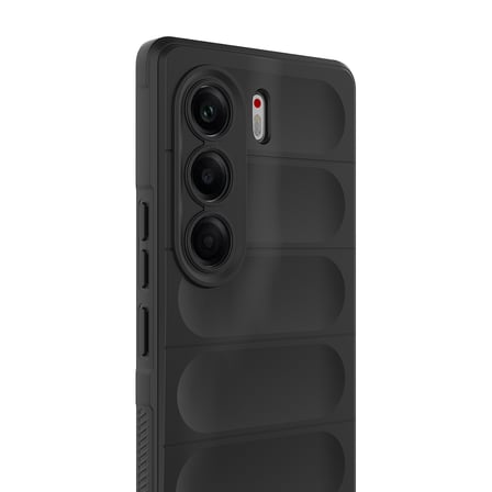 Tecno Camon 40 Pro Kılıf Kamera Korumalı Esnek Silikon Parmak Şeritli Novatech