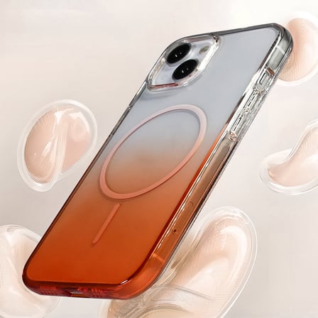 iPhone 14 Kılıf Renk Geçişli MagSafe Şeffaf Kamera Yükseltili Silikon Novatech