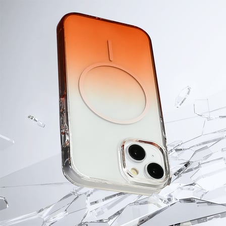 iPhone 13 Kılıf Renk Geçişli MagSafe Şeffaf Kamera Yükseltili Silikon Mobilteam