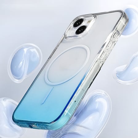 iPhone 13 Kılıf Renk Geçişli MagSafe Şeffaf Kamera Yükseltili Silikon Mobilteam